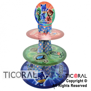 HEROES EN PIJAMA TORRE POSA CUPCAKE x3 PISOS x 1
